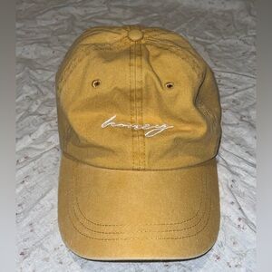 Honey Embroidered Mustard Cap